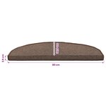 vidaXL Tapis d'escalier auto-adhésifs 15 Pièces Marron café