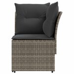 vidaXL Sofa de jardin avec accoudoirs et sofa d'angle 2 Pièce Rotin PE