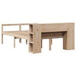 vidaXL Lit bibliothèque sans matelas 135x190 cm bois de pin massif