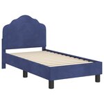 vidaXL Cadre de lit pour tout-petit avec tête de lit Bleu police