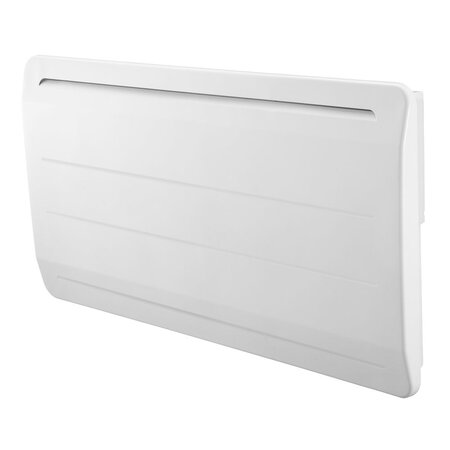 Radiateur électrique fixe 2000w à inertie en fonte horizontal blanc - ecran lcd - thermostat intégré - détecteur de fenêtre ouverte