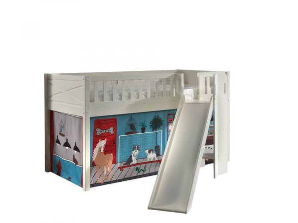 Scott Lit Mezzanine Toboggan et Rideau Pet Shop