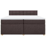 vidaXL Sommier à lattes de lit avec matelas Marron foncé 200x200 cm