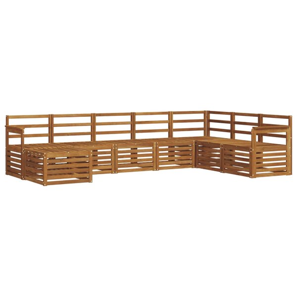 vidaXL Ensemble de canapés d'extérieur 8 pc Naturel