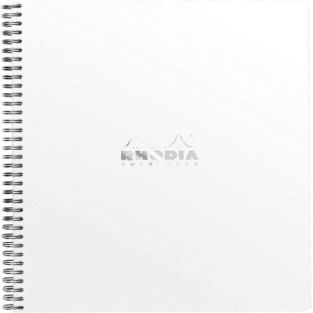 Cahier à Spirale (Reliure Intégrale) Notebook Blanc - A4+ - Ligné - 160 pages Détachables