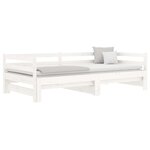 vidaXL Lit coulissant Blanc 2x(90x190) cm Bois de pin massif
