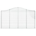 vidaXL Panier de gabions arqué 200x30x100/120 cm Fer galvanisé