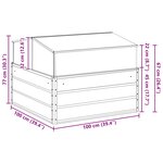 vidaXL Jardinière Ivoire 100 x 100 x 77 cm Acier galvanisé