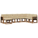 vidaXL Ensemble de canapés d'extérieur 8 Pièces Naturel et Beige