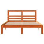 vidaXL Cadre de lit sans matelas cire marron 120x190cm bois pin massif