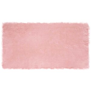vidaXL Tapis en fausse Tafalla Rose 80 x 150 cm Polyester