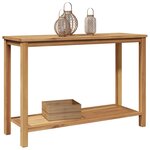 vidaXL Table console Marron 110 x 40 x 75 cm Bois de teck massif