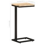 vidaXL Tables d'appoint 2 Pièces 31 5x24 5x64 5 cm Bois de manguier brut