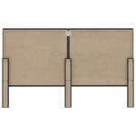 vidaXL Tête de lit touffetée Gris foncé Tissu 160x200 cm