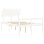 vidaXL Lit pour personne âgée sans matelas blanc 120x200cm bois massif
