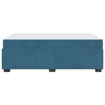vidaXL Cadre de lit avec matelas Bleu foncé 120 x 190 cm tissu