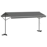 vidaXL Auvent autoportant Gris 5 x 3 m Polyester