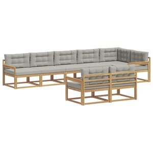 vidaXL Ensemble de canapés d'extérieur 6 pc Blanc et gris clair