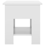 vidaXL Table basse blanc brillant 40x40x42 cm bois d'ingénierie