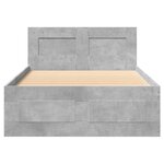 vidaXL Cadre de lit avec tête de lit gris béton 90x200 cm