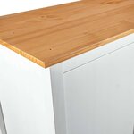 vidaXL Garde-robe à 3 portes Hill Blanc 127x50x170 cm Bois pin solide