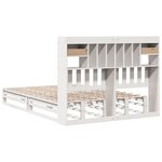 vidaXL Lit bibliothèque sans matelas blanc 140x200 cm bois pin massif