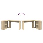 vidaXL Bureau Chêne Sonoma 142 x 102 x 73 cm Bois d'ingénierie