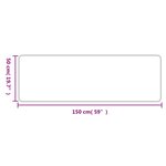 vidaXL Tapis de couloir aspect sisal argenté 50x150 cm