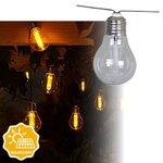 Luxform Guirlande lumineuse à LED solaire de jardin Corfu Transparent
