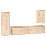 vidaXL Meubles TV 4 Pièces Bois massif de pin
