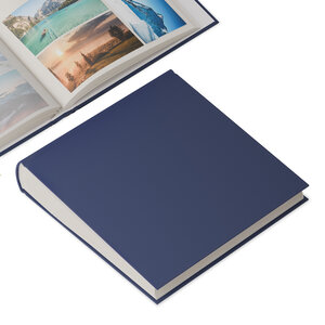 Album Photo Scrapbooking- 100 pages pour 600 photos- Pour 9x13 cm  10x15 cm et 13x18 cm- Livre Photo en Lin- Bleu Foncé- ACROPAQ