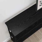 vidaXL Table console avec étagère Chêne noir 100 x 22.5 x 75 cm