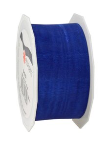 Organza sheer 25-m-rouleau 40 mm bleu roi