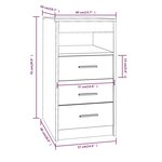 vidaXL Armoire à tiroirs Chêne marron 40x50x76 cm Bois d'ingénierie
