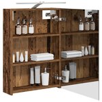 vidaXL Armoire Miroir de Salle de Bain Bois ancien 50 x 14 5 x 70 cm