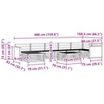 vidaXL Ensemble de canapés d'extérieur 8 Pièces Naturel