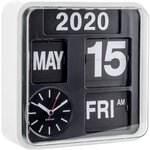 Horloge en plastique mini flip 24.5 cm blanc