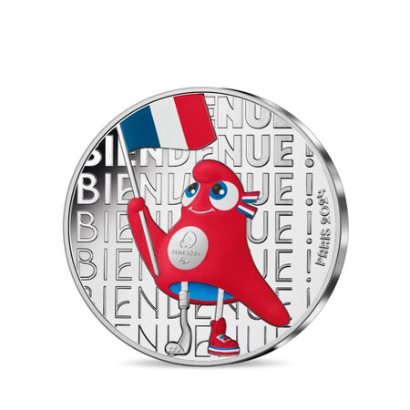 France 2023 - collection mascotte jo paris 2024 - vague 1-50€ argent nâ°1/4