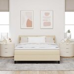 vidaXL Lit boxspring avec matelas avec matelas Crème 140 x 200 cm