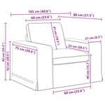 vidaXL Canapé 2 Pièces Crème 182 x 80 x 82 cm tissu