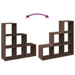 vidaXL Étagère séparatrice de pièce 3 niveaux chêne marron 99x29x99 cm