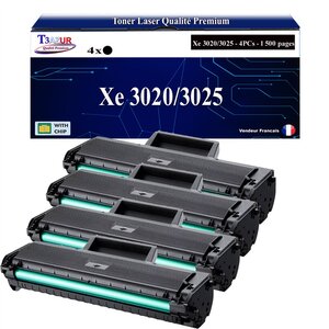 T3AZUR -4x Toners compatibles avec Xerox Phaser 3020   WorkCentre 3025 (106R02773) Noir