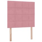 vidaXL Lit avec rangement et matelas Rose 90 x 190 cm Velours