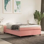 vidaXL Cadre de lit Rose 140x200 cm Velours