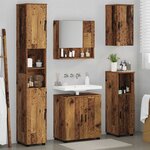 vidaXL Ensemble de mobilier de salle de bain 5 Pièces Bois Ancien
