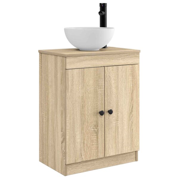vidaXL Meuble de salle de bain avec évier Chêne Sonoma 54 x 35 x 83 cm