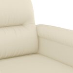 vidaXL Canapé à 2 places Crème 120 cm Similicuir