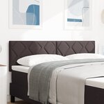 Tête de Lit LED vidaXL Design Blocs en Diamant Marron Foncé 144 cm Tissu