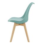 Lot de 6 chaises de salle à manger similicuir hêtre menthe 03_0006781