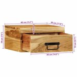 vidaXL Tables de chevet murales 2 Pièces bois massif d'acacia